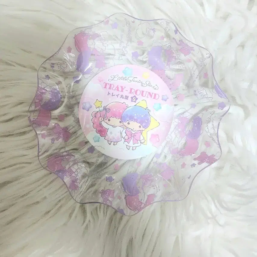 [BUNJANG] Sanrio Recl Twin Star Round Tray / [미사용] 산리오 리클 트윈스타 소품  트레이 원형 트레이
