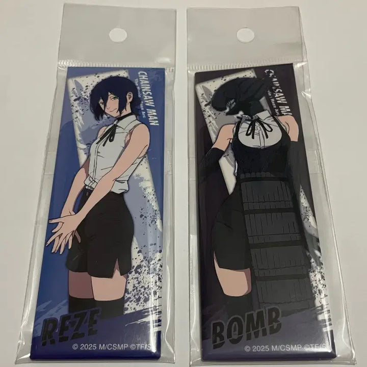 [BUNJANG] Chainsaw Man Denji &amp; Power Long Square Badge Bundle (Sealed) / 체인소맨 레제&amp;밤 롱스퀘어 뱃지 일괄 (미개봉) (+덤)