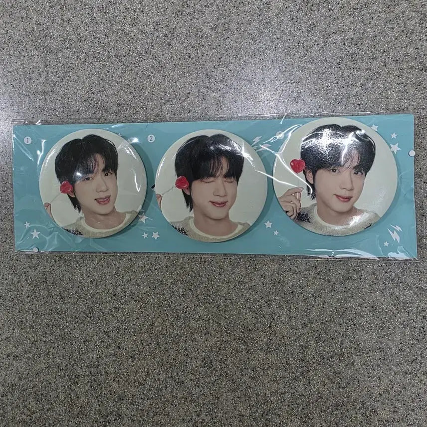 [BUNJANG] BTS Jin 3-Piece Badge Set / 방탄소년단 진 뱃지 3종 세트