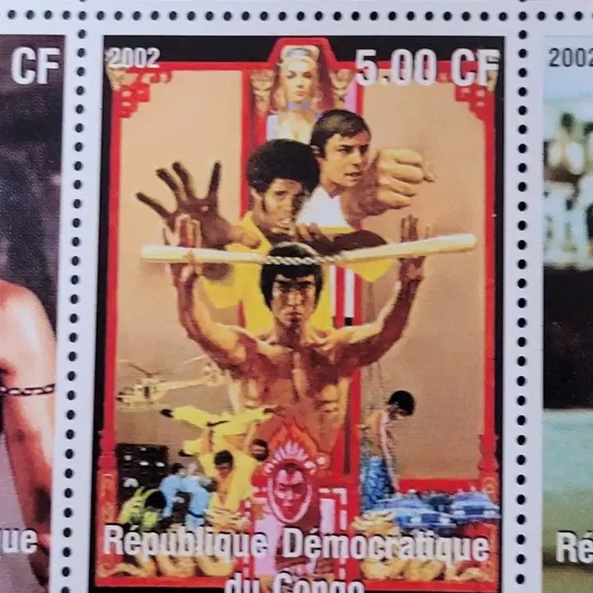 [BUNJANG] Bruce Lee Commemorative Stamp - Martial Art Legend (2002) / 2002년 세계무술계의 거장 이소룡기념 우표 Martial Art Legend  Bruce Lee
