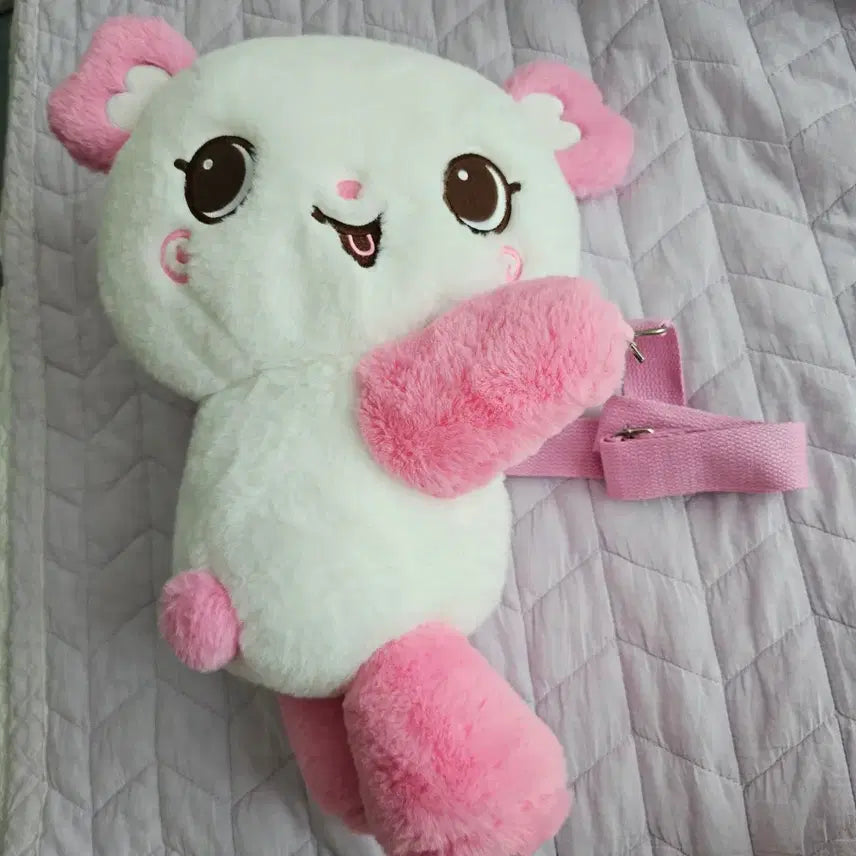 [BUNJANG] Wish Pang Bag Pink &amp; White / 위시 팡이가방 (1번 외출)