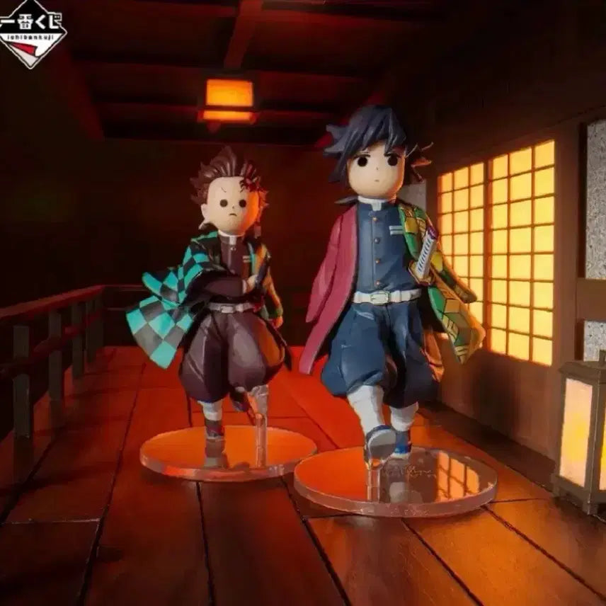 [BUNJANG] Demon Slayer: Kimetsu no Yaiba Ichiban Kuji D Prize Giyu, Tanjiro Techitechi Figure (Sealed) / (미개봉) 귀멸의칼날 제일복권 이치방쿠지 D상 기유 탄지로 테치테치 피규어
