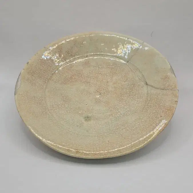 [BUNJANG] Authentic Joseon Early Period Soft-Paste White Porcelain Plate Antique / 진품 조선초기 연질백자 접시 골동품
