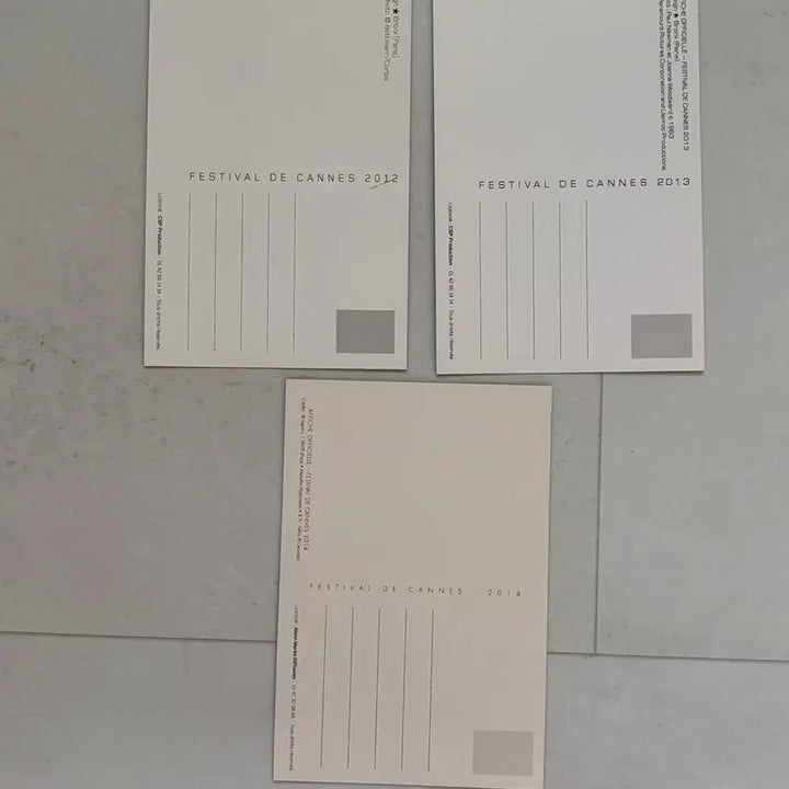 [BUNJANG] Cannes Film Festival Commemorative Postcards 3-Piece Bundle / 칸 영화제 기념 엽서 3종 일괄 / 영화굿즈