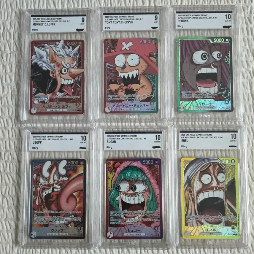 [BUNJANG] One Piece Card Set - Luffy, Chopper, Perona, Usopp, Sugar, Enel (Sequential Numbers) / 원피스 카드 베이스샵 루피/쵸파/페로나/우솝/슈가/에넬 연번