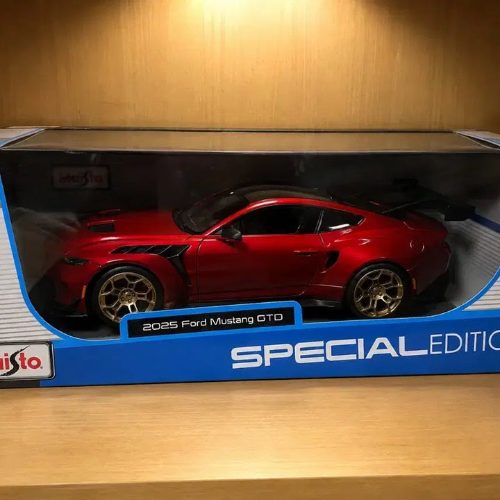 [BUNJANG] 1:18 Scale 2025 Mustang GTD Diecast Model (Burgundy, Sealed) / 1:18 머스탱 7세대 버건디 2025 GTD 다이캐스트 (미개봉)