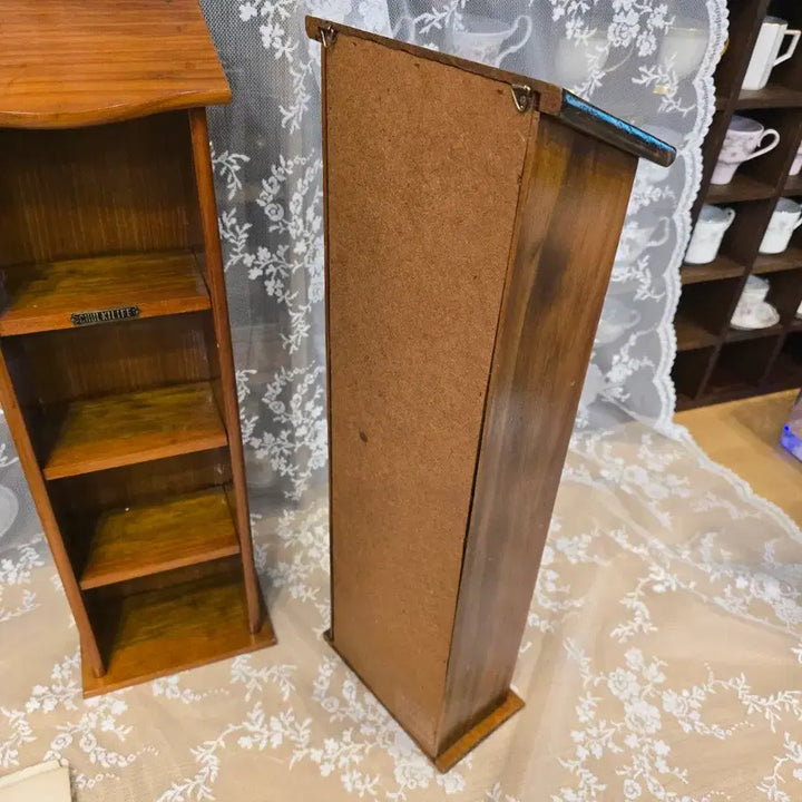 [BUNJANG] Vintage Wooden 4-Tier Shelf Display Cabinet / 빈티지 우드 선반 장식장(택배가능)