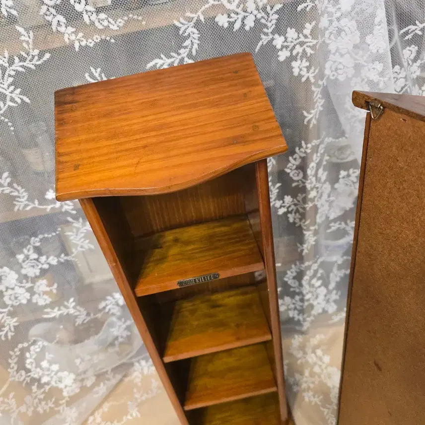 [BUNJANG] Vintage Wooden 4-Tier Shelf Display Cabinet / 빈티지 우드 선반 장식장(택배가능)