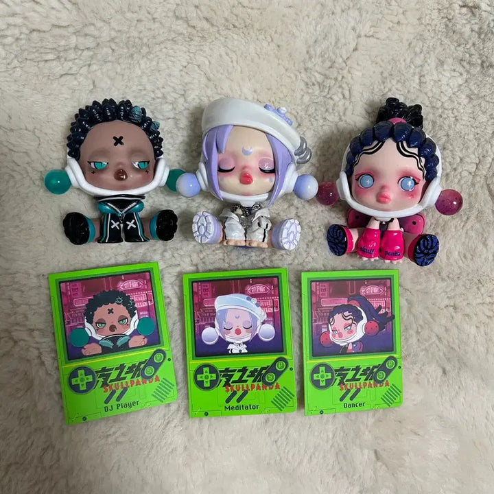 [BUNJANG] Pop Mart Skullpanda City of Night Meditator, Dancer, DJ Bundle Set / 팝마트 스컬판다 시티 오브 나이트 명상가, 댄서, DJ 피규어 일괄