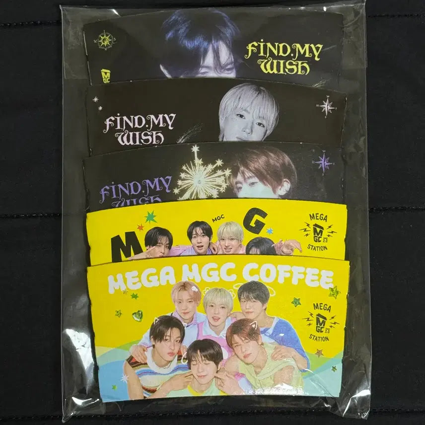 [BUNJANG] NCT WISH Mega Coffee Cup Holder Set (Sion, Yuta, Ryo) / 메가커피 엔시티위시 시온 사쿠야 료 컵홀더 SET