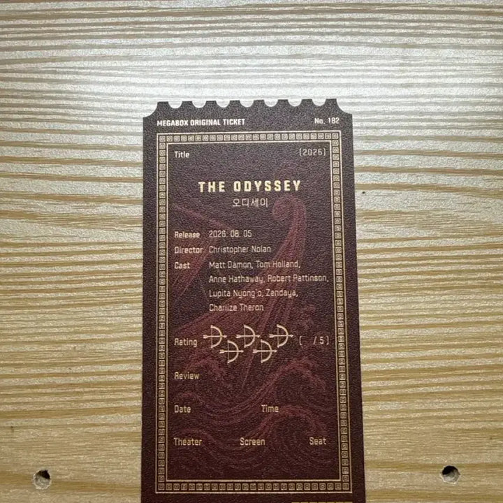 [BUNJANG] Odyssey Original Ticket / 오디세이 오리지널티켓
