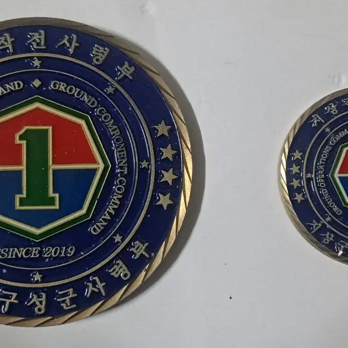 [BUNJANG] Jijaksa Army Coin Medal Set, General Kim Woon-yong / 지작사 군부대 코인 메달,대장 김운용