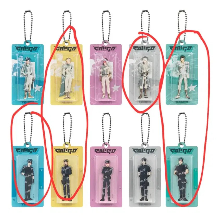 [BUNJANG] P.L.A.Y.B.O.Y. Calpato Caligo 2 Bon Savvy Miniature Acrylic Keyring Bundle Set / 원가) 플레이브 칼파투 칼리고2 본새비지 미니어처 아크릴 키링 일괄