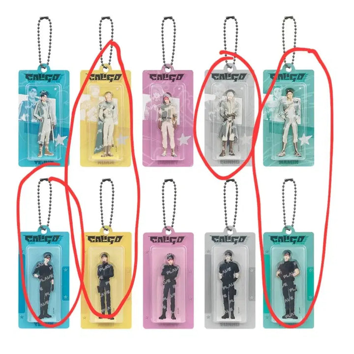 [BUNJANG] P.L.A.Y.B.O.Y. Calpato Caligo 2 Bon Savvy Miniature Acrylic Keyring Bundle Set / 원가) 플레이브 칼파투 칼리고2 본새비지 미니어처 아크릴 키링 일괄