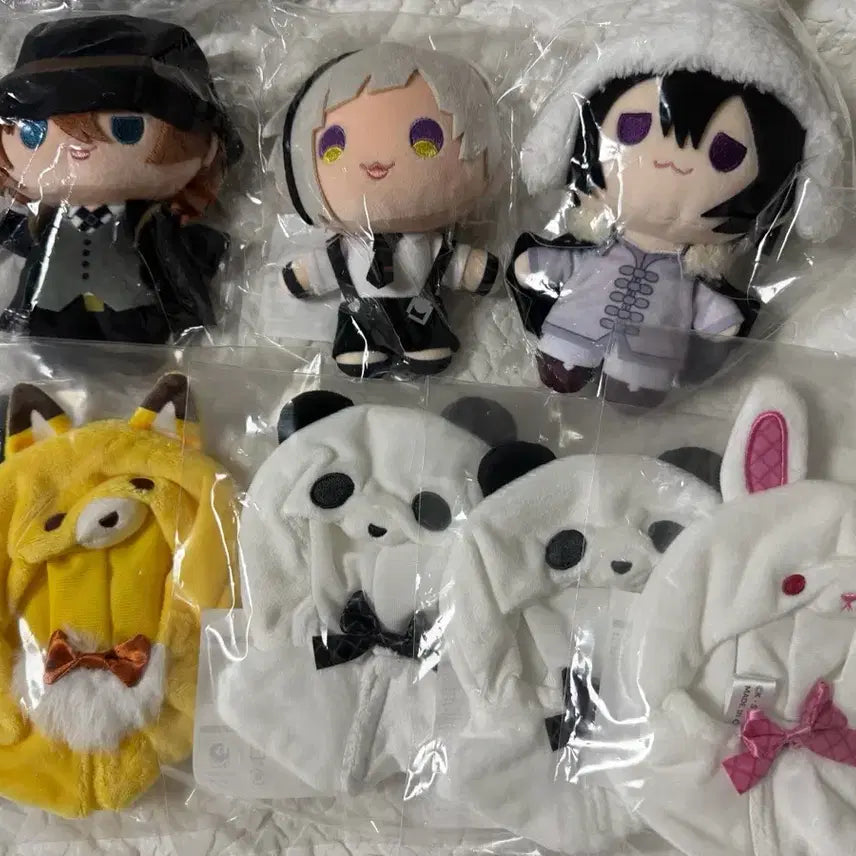 [BUNJANG] Bungo Stray Dogs Plush + Cape Bundle (Chuuya, Fyodor, Atsushi) / 문스독 쿠지 누이 + 망토 일괄 (츄야, 표도르, 아츠시, 아쿠타가와망토)