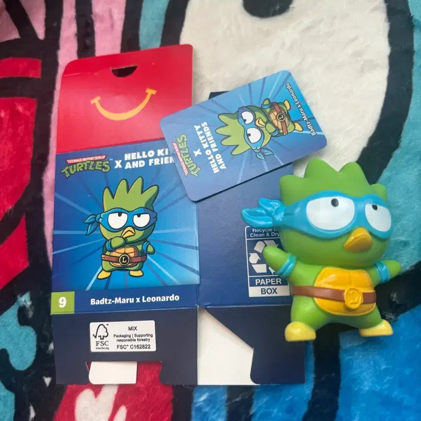 [BUNJANG] Batz Leonardo TMNT Collaboration Figure with Hello Kitty Card / 바츠 닌자거북이 피규어