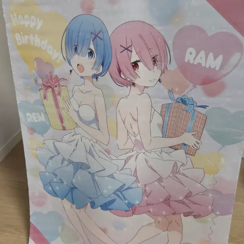 [BUNJANG] Re:Zero Rem &amp; Ram Tapestry / 렘 람 테피  리제로