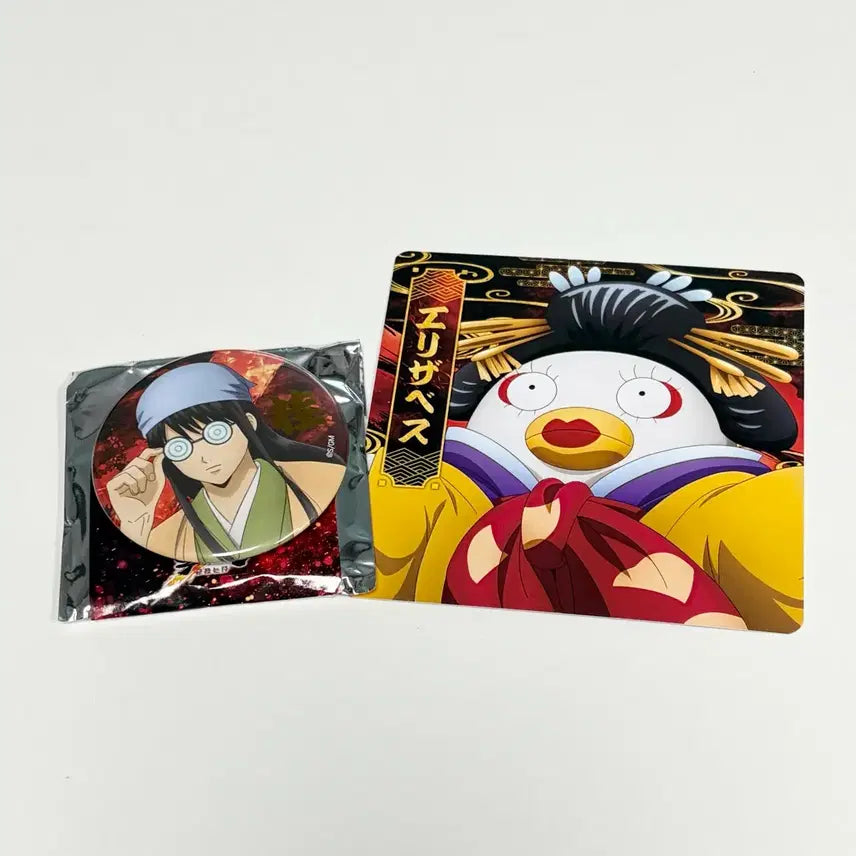 [BUNJANG] Gintama Yoshwara Popup Katsura &amp; Elizabeth Coaster Bundle / 은혼 요시와라 팝업 카츠라 캔뱃지, 엘리자베스 코스터