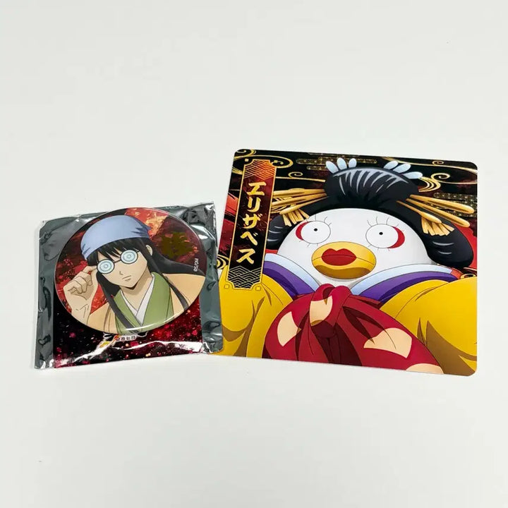 [BUNJANG] Gintama Yoshwara Popup Katsura &amp; Elizabeth Coaster Bundle / 은혼 요시와라 팝업 카츠라 캔뱃지, 엘리자베스 코스터