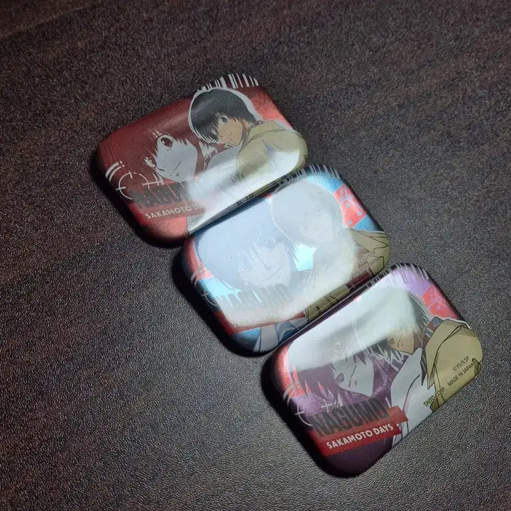 [BUNJANG] SakamoTo Days Nagumo Square Can Badge Set (3 pcs) / 사카모토데이즈 나구모 사각 캔뱃지 3개 세트