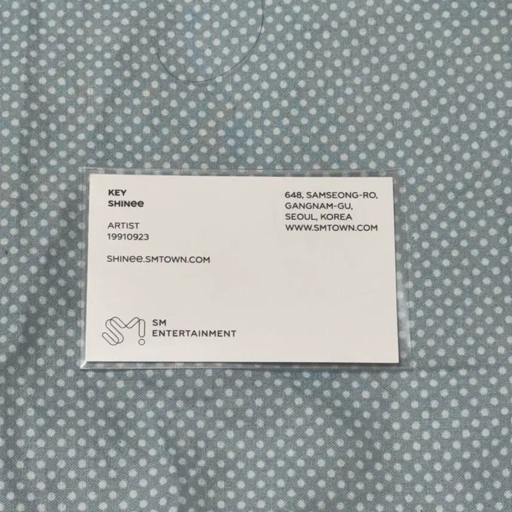[BUNJANG] SHINee Key SM Exhibition Business Card / 샤이니 키 SM 전시회 명함
