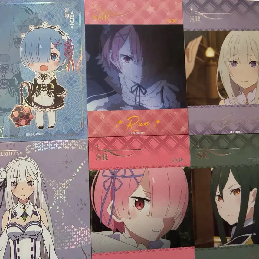 [BUNJANG] Re:Zero Emilia, Rem, Ram Card Bundle / 리제로 카드 렘 람 에밀리아 일괄