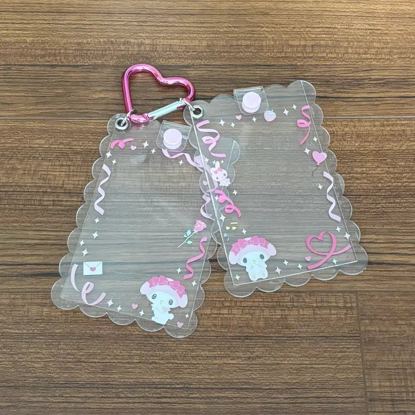 [BUNJANG] Sanrio My Melody Carabiner IC Card Case Pink Photocard Holder / 산리오 카라비너 ic 카드 케이스 마이멜로디 핑크 포카 홀더