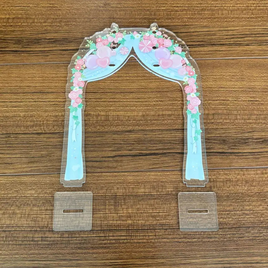 [BUNJANG] Seria Wedding Arch Couple Acrylic Keychain Stand Decoration Goods / 세리아 웨딩 아치 커플 아크릴 키홀더 스탠드 장식 굿즈존 소품