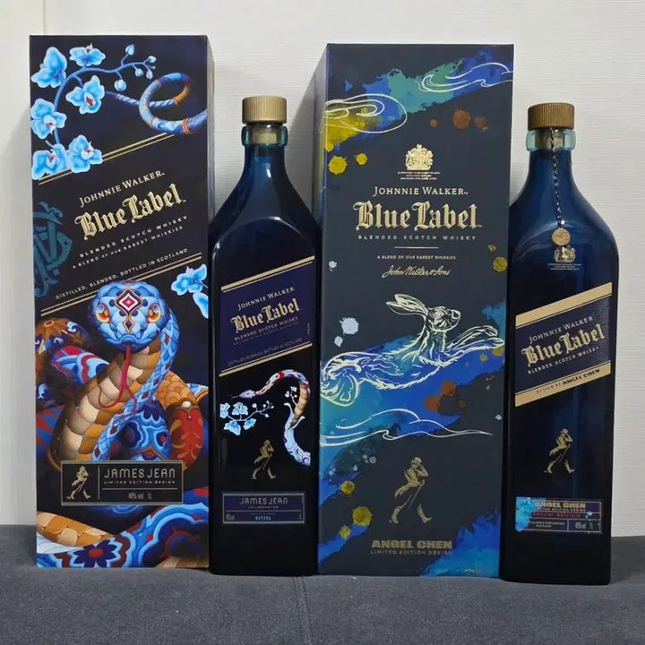 [BUNJANG] Johnnie Walker Blue Label James Jean Angel Chen Edition Empty Bottle with Case / 조니워커 블루라벨 제임스 진 엔젤 첸 에디션 위스키 공병