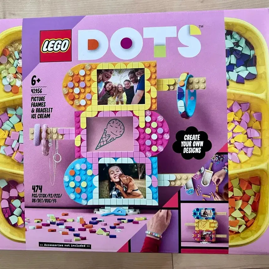 [BUNJANG] LEGO 41956 DOTS Ice Cream Picture Frame &amp; Bracelet Set / 레고 41956 도트 아이스크림 사진액자와 팔찌 세트