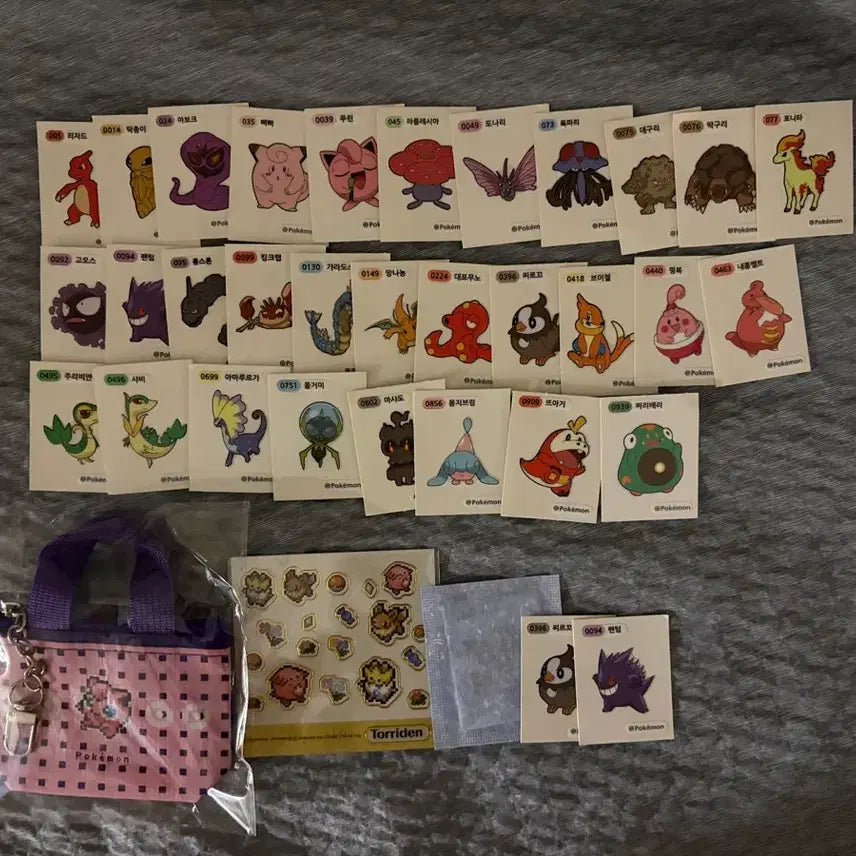 [BUNJANG] Pokemon Bread Stickers Bundle Set / 포켓몬스터 띠부씰 30개 일괄