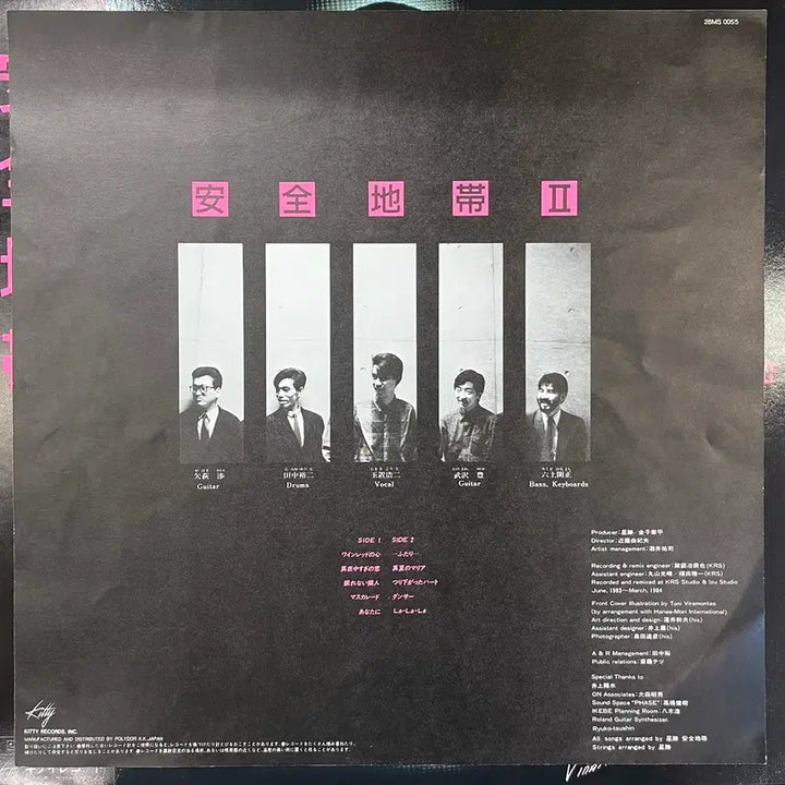 [BUNJANG] Anzen Chitai 2nd Album LP / 안전지대 2집 LP