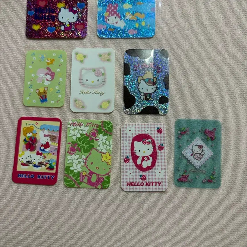 [BUNJANG] Sanrio Classic Kitty &amp; My Melody Flake Seal Stickers Bundle Set (21 pcs) / 고전키티 마이멜로디 팩스티커 플레이크씰스티커 일괄 21장