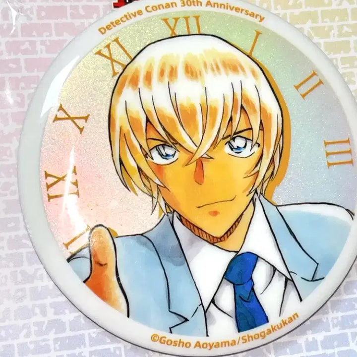 [BUNJANG] Detective Conan Amuro Original Art Can Badge (30th Anniversary Limited Edition) / 명탐정코난 아무로 원화 캔뱃지 중국 30주년 안기준 후루야레이
