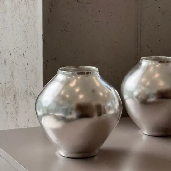 [BUNJANG] Lee Hye-mi Artist Silver Plated Moon Jar / 이혜미 작가 달항아리 - 실버