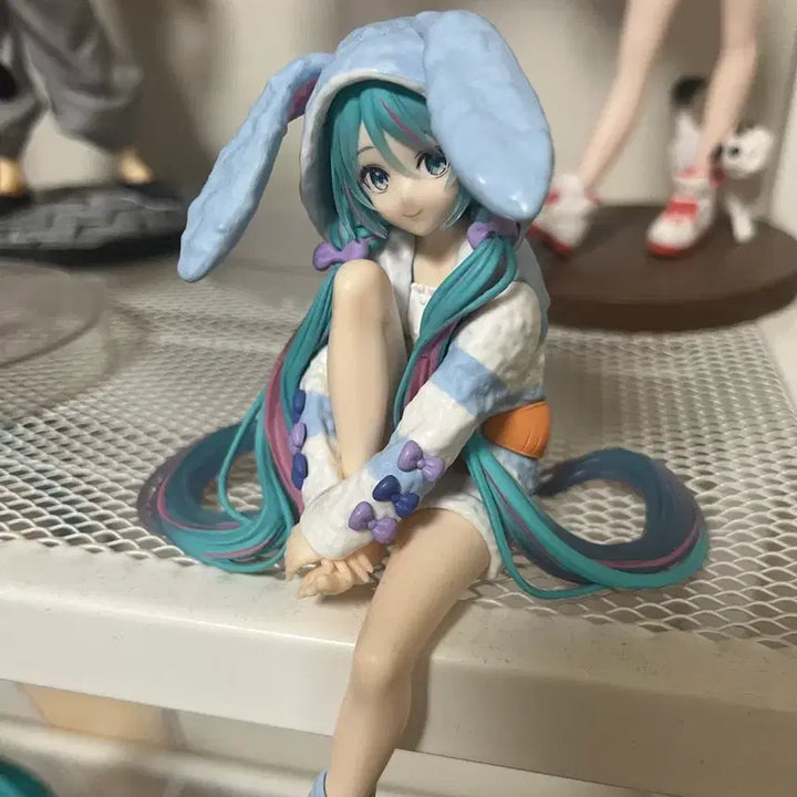 [BUNJANG] Hatsune Miku Rabbit Pajamas FuRyu Noodle Stopper Figure / 하츠네 미쿠 토끼 파자마 후류 누들 스토퍼 피규어