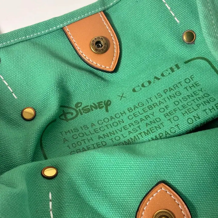 [BUNJANG] Coach x Disney 100th Anniversary Limited Edition Canvas Tote Bag / 디즈니 100주년 코치 콜라보 한정 캔버스 토트백