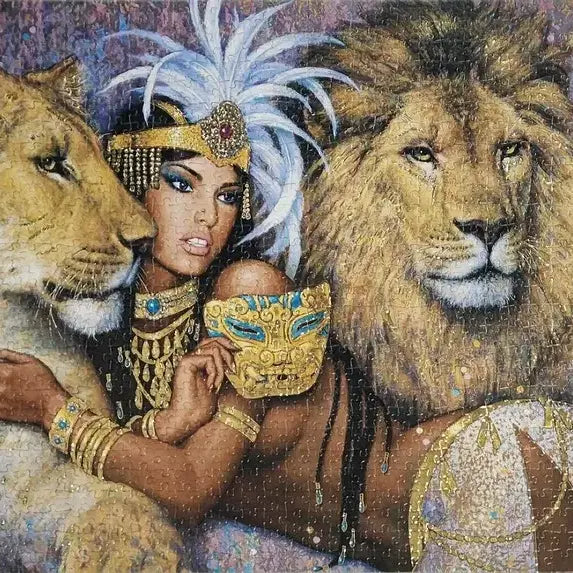 [BUNJANG] Jumbo Gold Collection Lion and Princess 1000 Piece Jigsaw Puzzle / 사자와 공주 금장 직소퍼즐 1000피스