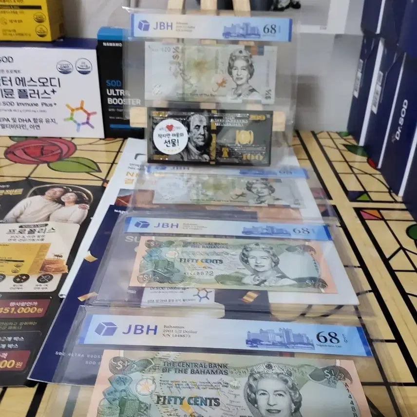 [BUNJANG] Bahamas Commemorative Coin Set - 50 Cent Note featuring Queen Elizabeth / 바하마스 기념 주화 세트
