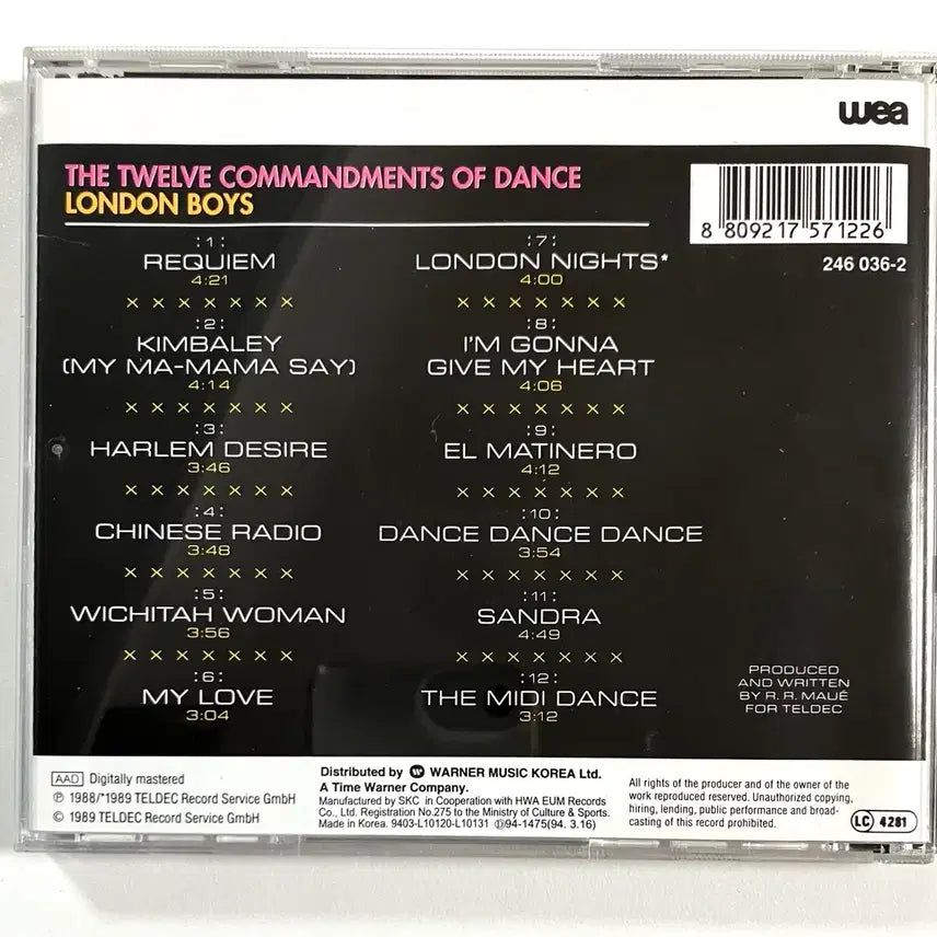 [BUNJANG] London Boys The Twelve Commandments of Dance Best Album / [희귀] London boys - The Twelve commandments of dance 런던보이즈 베스트음반