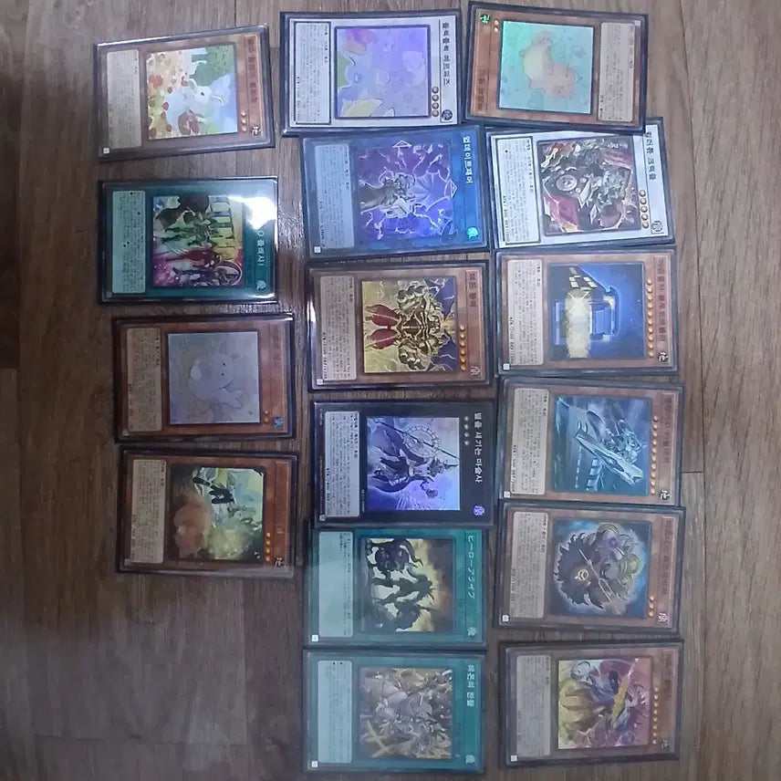 [BUNJANG] Yu-Gi-Oh! Card 15-Card Set with Sleeves / 유희왕 카드 15장 세트 슬리브 전부 끼워놓았어요