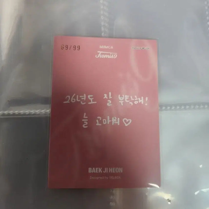 [BUNJANG] Fromis_9 Baek Ji Heon Limited Edition Terrapin / 테레카 프로미스나인 백지헌 한정