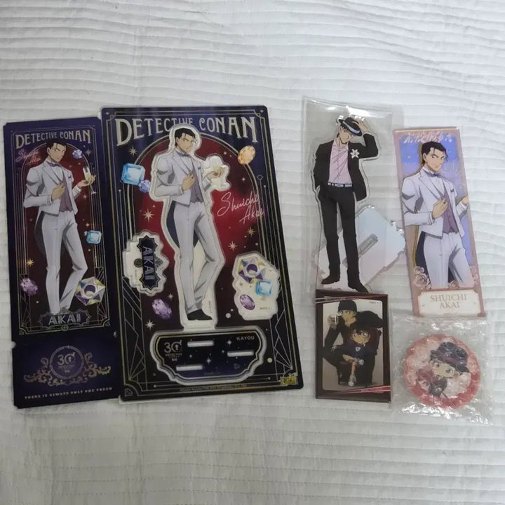[BUNJANG] Detective Conan Shuichi Akai Acrylic Stand, Can Badge, Special Edition Acrylic Bundle Set / 명탐정 코난 아카이 슈이치 아크릴 스탠드, 캔뱃지, 특전 아크릴 일괄