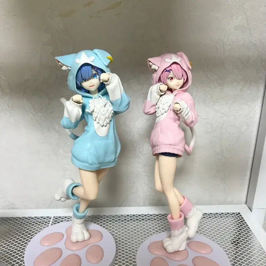 [BUNJANG] Sega Re:Zero Rem &amp; Ram Mofumofu Pack Figure / 세가 리제로 렘&amp;람 모후모후팩 피규어
