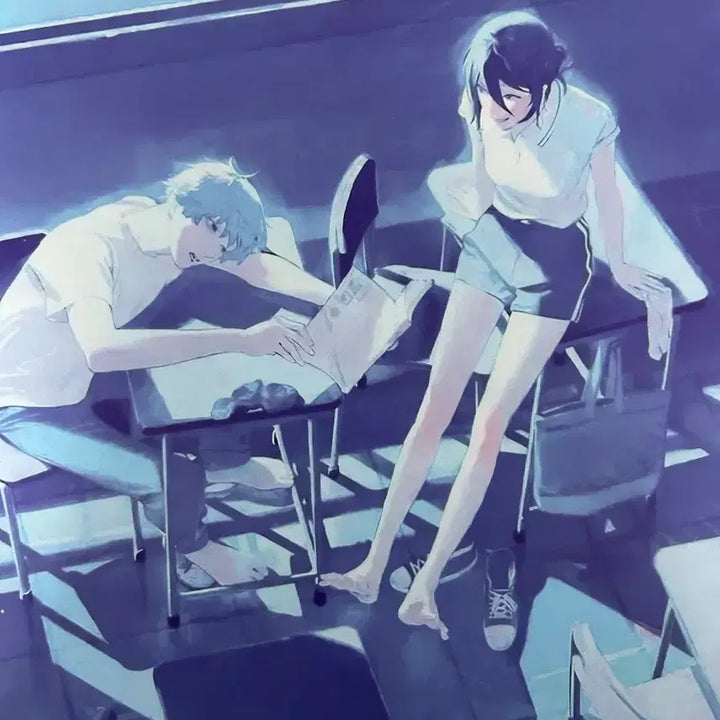 [BUNJANG] Chainsaw Man Denji &amp; Reze Illustration A3 Poster / 체인소맨 레제편 덴지 레제 일러스트 A3 포스터 (비공굿)
