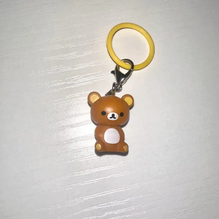 [BUNJANG] Rilakkuma Keyring with Yellow Loop / 리락쿠마 메지루시