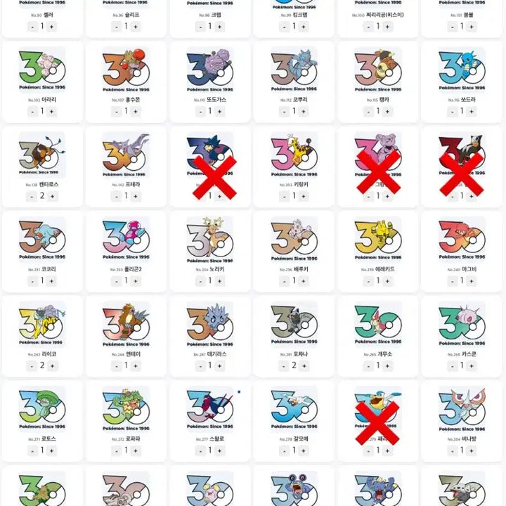 [BUNJANG] Pokemon 30th Anniversary Stickers / 포켓몬 30주년 스티커 원가양도 교환