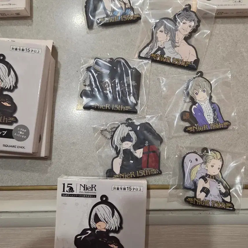 [BUNJANG] NieR:Automata 15th Anniversary Lottery Rubber Strap Bundle Set / 니어오토마타 15주년  쿠지 러버스트랩  일괄