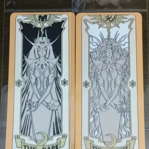 [BUNJANG] Cardcaptor Sakura 25th Anniversary Crow Card Sticker Set (Dark/Light) / 카드캡터체리 크로우카드 Dark/ Light 스티커 두장 일괄판매