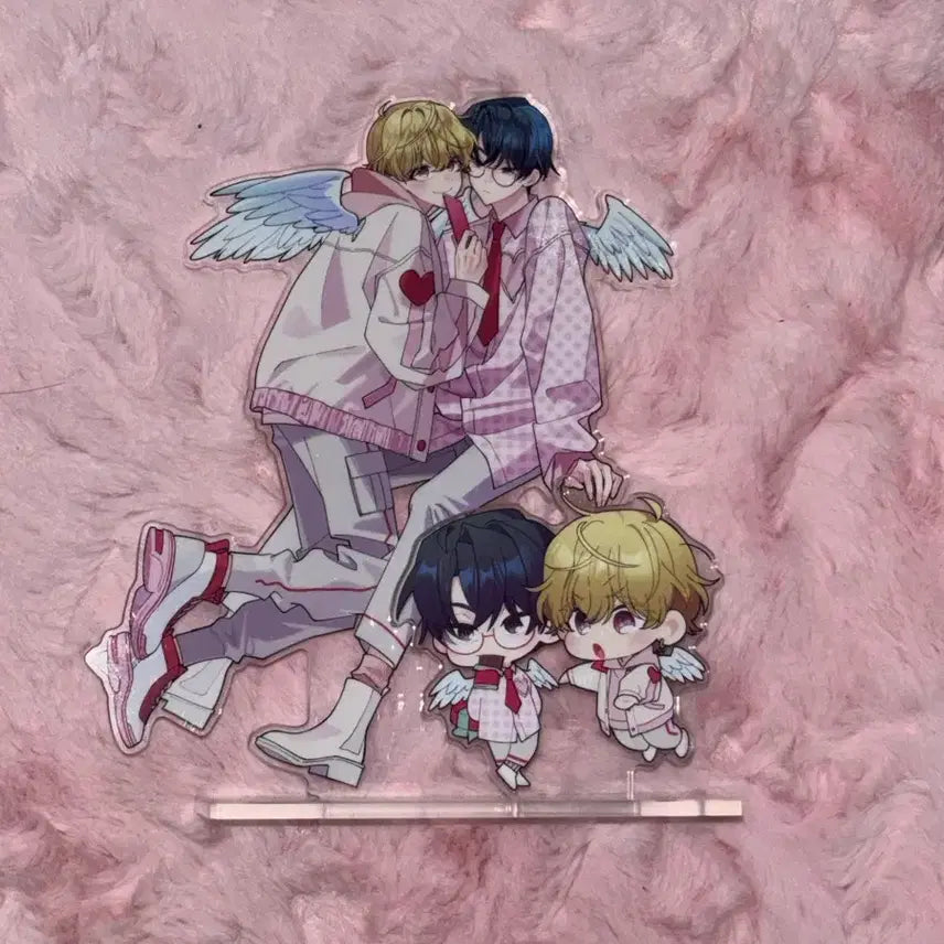 [BUNJANG] Merry Marbling x Woong-u Gang-do Collaboration Cafe Ian &amp; Yugeon, Mirye &amp; Gyeongbin Acrylic Stand Bundle Set / [일괄] 메리마블링 우렁강도 콜라보카페 이안유건 미례경빈 아크릴 스탠드